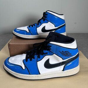 Nike Jordan 1 Mid Signal Blue Sneaker Shoes Men's 10.5 DD6834-402